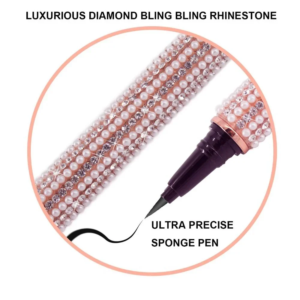 NWT Sparkling Bling Crystal Rhinestone Black Eyeliner Makeup Cosmetics +…